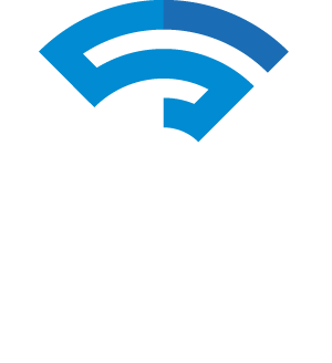 Logo of Example Company with Wi-Fi symbol
